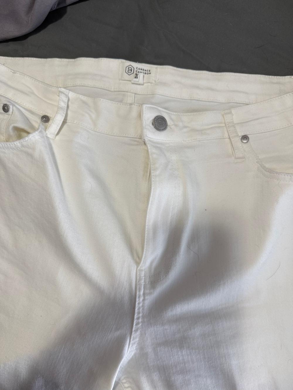 Candace Cameron Bure White High-Rise Women's Jeans